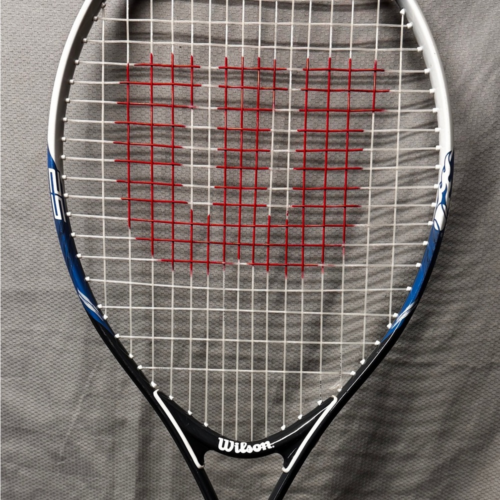 Wilson US Open 25 Junior Tennis Racquet Size 3 7/8 - Blue, Black & White